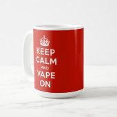 Mug Gardez le calme et le Vape dessus (Devant gauche)