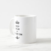 Mug Gardez le calme et l'encouragez dessus (Devant gauche)