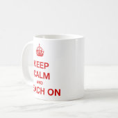 Mug Gardez le calme et l'enseignez dessus (Devant gauche)