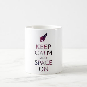 Mug Gardez le calme et l'espace dessus