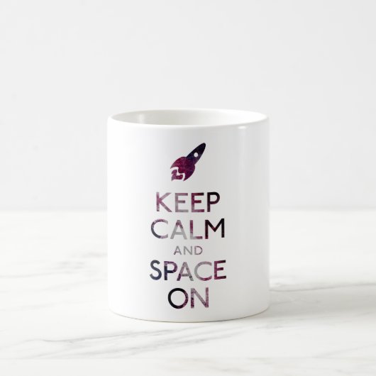 Mug Gardez le calme et l'espace dessus (Centre)