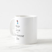 Mug Gardez le calme et l'expérience dessus (Devant gauche)