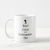 Mug Gardez le calme et l'expérience dessus (Gauche)