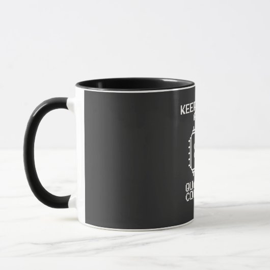 Mug Gardez le calme et l'informatique quantique allumé (Gauche)