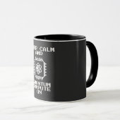 Mug Gardez le calme et l'informatique quantique allumé (Devant droit)