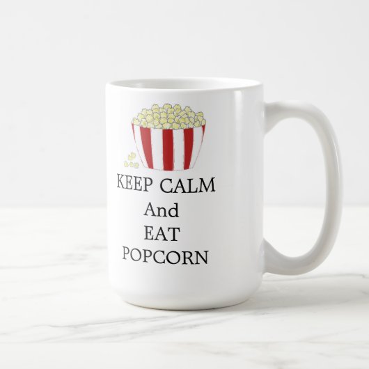 Mug Gardez le calme et mangez du maïs soufflé (Droite)