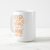 Mug Gardez le calme et souriez dessus (Devant gauche)