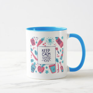 Mug Gardez le calme et souriez sur l'expression
