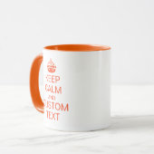 Mug "Gardez le calme" et [texte fait sur commande] (Devant gauche)