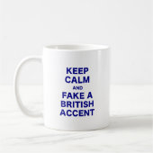 Mug Gardez le calme et truquez un accent britannique (Gauche)