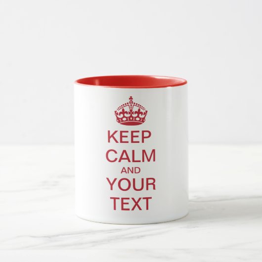 Mug GARDEZ LE CALME et VOTRE TEXTE (Centre)