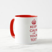 Mug GARDEZ LE CALME et VOTRE TEXTE (Devant gauche)