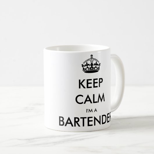 MUG GARDEZ LE CALME JE SUIS UN BARTENDEUR (Devant droit)
