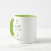 Mug Gardez le calme pour aller végétalien (Devant gauche)