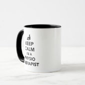 Mug Gardez le calme que je suis un physiothérapeute (Devant gauche)