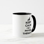 Mug Gardez le calme que je suis un physiothérapeute (Devant droit)