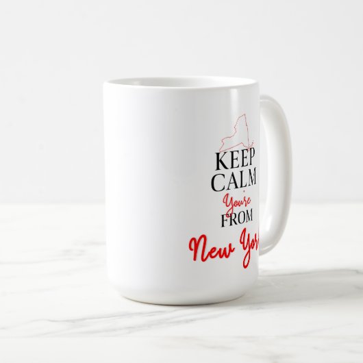 Mug Gardez le calme Vous êtes de New York (Devant droit)