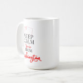 Mug Gardez le calme Vous êtes de Washington (Devant gauche)