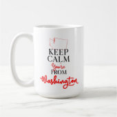Mug Gardez le calme Vous êtes de Washington (Gauche)