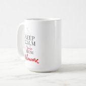 Mug Gardez le calme Vous êtes du Delaware (Devant gauche)
