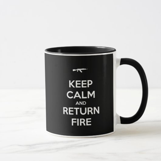 Mug Gardez le feu calme et de retour (Droite)