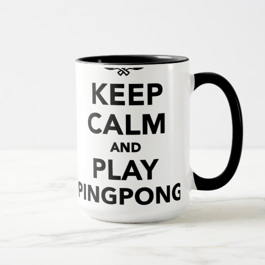 Mug Gardez le ping-pong de calme et de jeu (Droite)