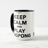Mug Gardez le ping-pong de calme et de jeu (Devant gauche)