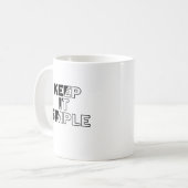 Mug Gardez-le simple (Devant gauche)