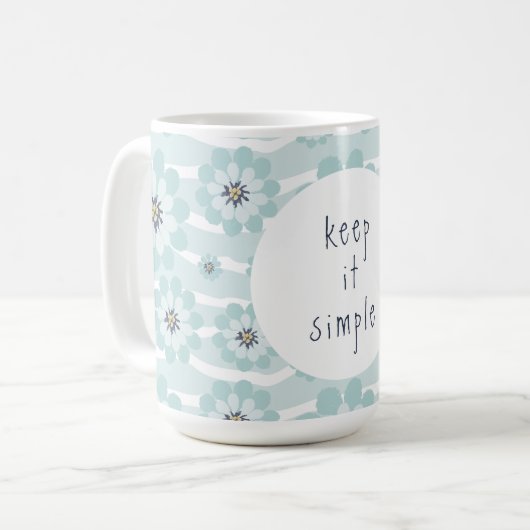 Mug Gardez-le simple (Devant gauche)