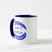 Mug Gardez-le simple Citation de Slogan Récupération e (Devant gauche)