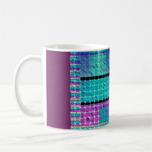 Mug Gardez-le simple : Cyan Heart & Clarity Art Motif
