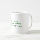 Mug Gardez les travailler-Millions sur l'aide sociale (Devant droit)