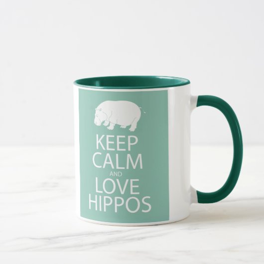 Mug Gardez l'hippopotame d'impression d'hippopotames (Droite)