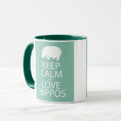 Mug Gardez l'hippopotame d'impression d'hippopotames (Devant gauche)