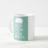 Mug Gardez l'hippopotame d'impression d'hippopotames (Devant gauche)