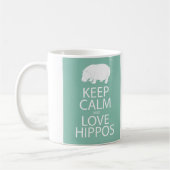 Mug Gardez l'hippopotame d'impression d'hippopotames (Gauche)