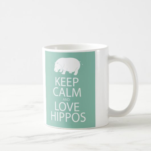 Mug Gardez l'hippopotame d'impression d'hippopotames (Droite)
