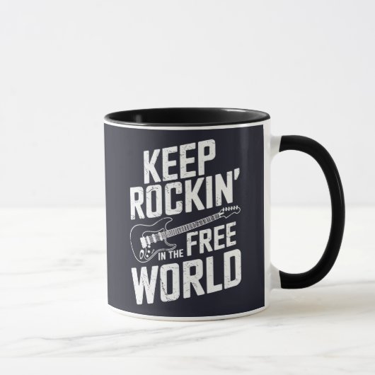 Mug Gardez Rockin' Dans Le Monde Libre (Droite)