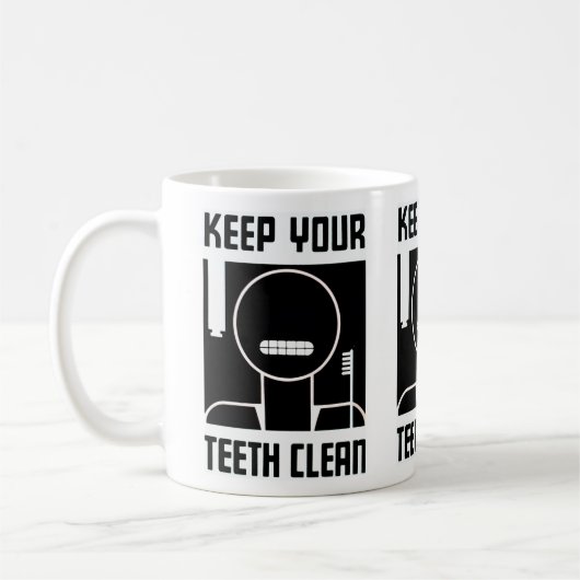 Mug Gardez vos dents propres (Gauche)