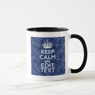 Mug Gardez votre texte calme sur un camouflage numéri