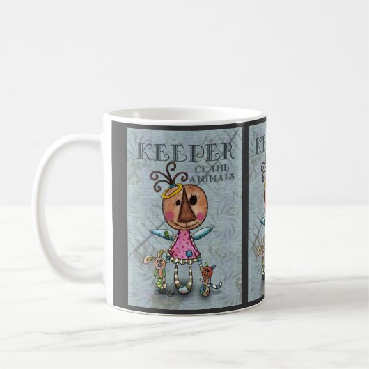 Mug Gardien d'anges primitifs des animaux (Gauche)
