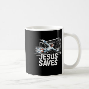 Mug Gardien de but de football Jésus sauve chrétien So