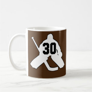Mug Gardien de but de hockey VOTRE Numéro 30 Hommes Fe