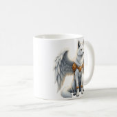 Mug Gardien de l'Aube – Le Loup aux Ailes Blanches. (Devant droit)