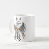 Mug Gardien de l'Aube – Le Loup aux Ailes Blanches. (Devant gauche)