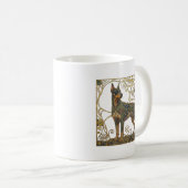Mug Gardien Doré : Dobermann Pinscher de Sécession (Devant droit)