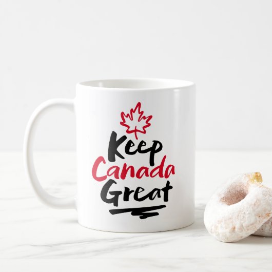Mug Gardons le CANADA grand !  La feuille d'érable can (Avec donut)