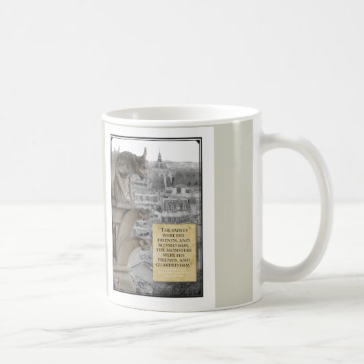 Mug Gargouille de avec bossu de citation de Notre Dame (Droite)