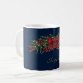 Mug Garland De Noël Avec Bow Rouge Et Baubles (Devant gauche)