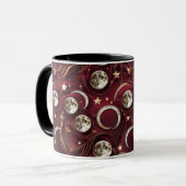 Mug - Garnet Red Celestial Moon Mok (Voorkant links)